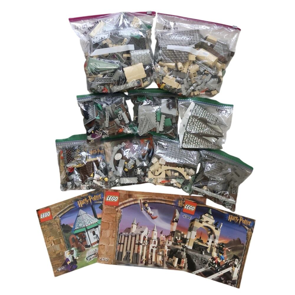 Vintage Harry Potter Retired Lego Sets + Mini Figs 4701 4707 4709 4712 4714 READ